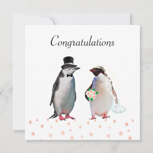 Congratulations on your Wedding & Penguin Couple