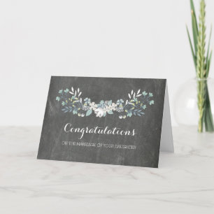 Congratulations Parents of the Bride Chalkboard Card