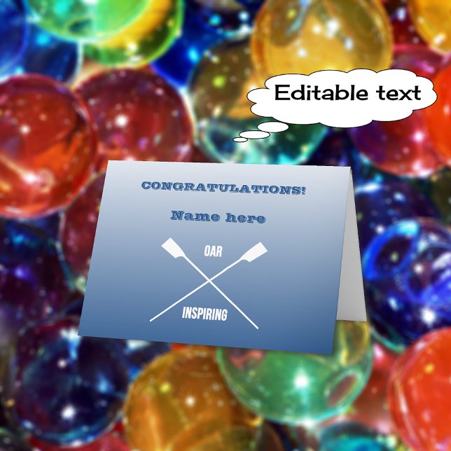 Congratulations personalized rowing card (Creator Uploaded)
