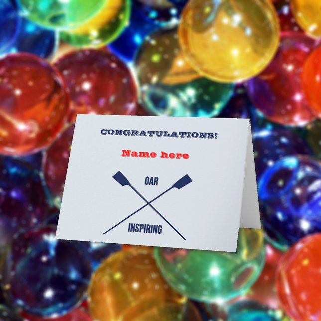 Congratulations personalized rowing card (Creator Uploaded)