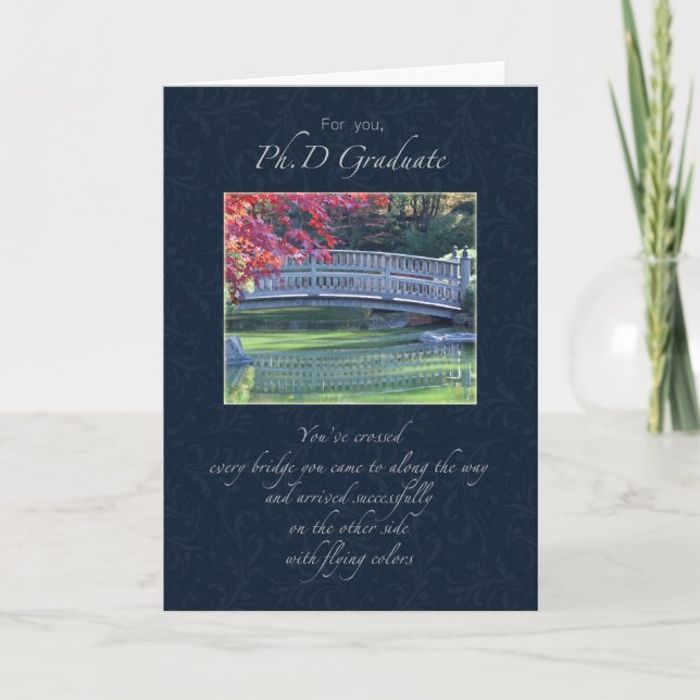 Congratulations Phd Graduate Card (Front)