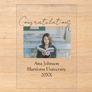Congratulations photo graduate name university yea acrylic invitations