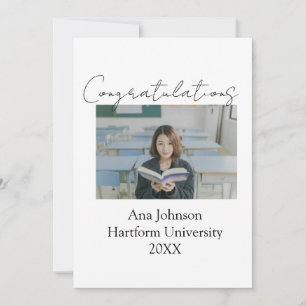 Congratulations photo graduate name university yea invitation