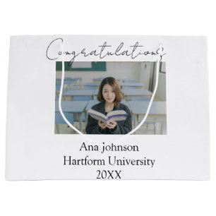 Congratulations photo graduate name university yea large gift bag