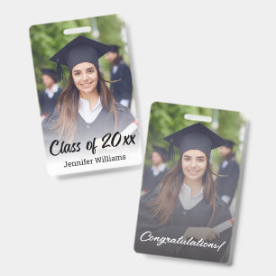 congratulations photo graduation elegant modern badge