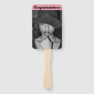 Congratulations Photo Image Graduation Party Hand Fan