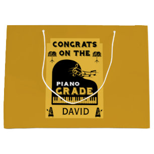 Congratulations Piano Music Exam Large Gift Bag