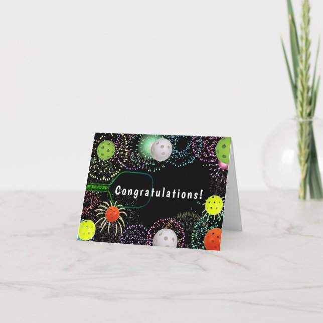 Congratulations Pickleball Player! Thank You Card (Front)