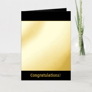 Congratulations plain elegant foil holiday card