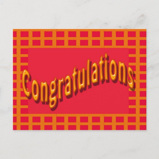 congratulations postcard (Front)