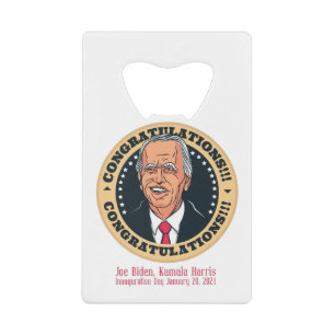 congratulations president joe biden credit card bottle opener