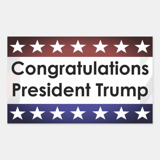Congratulations President Trump Sticker (Front)