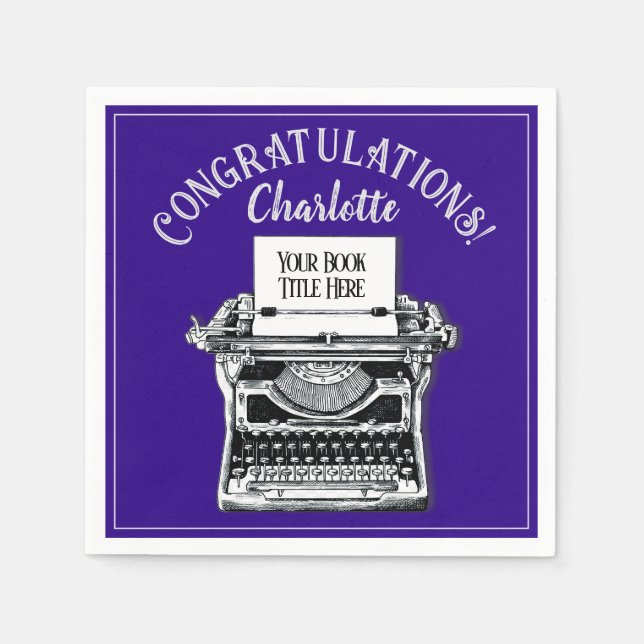 Congratulations Publication Personalized Napkin (Front)
