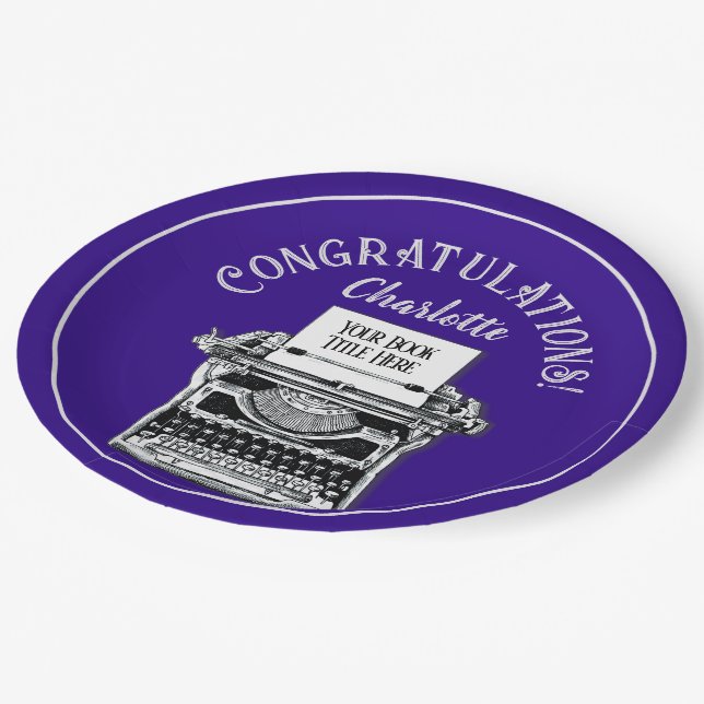 Congratulations Publication Personalized Paper Plate (Angled)