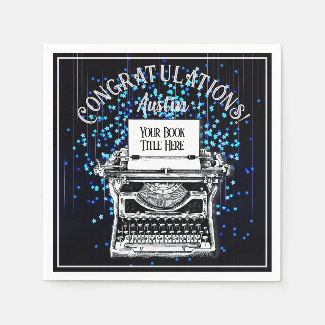 Congratulations Publication Personalized Starry 2 Napkin (Front)