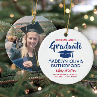 Congratulations Red White & Blue Graduation Photo