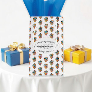 Congratulations Religious Event Butterfly Cross Small Gift Bag