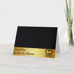 Congratulations Restaurant New Business Card