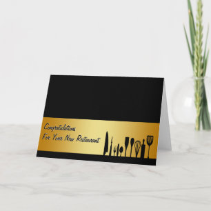 Congratulations Restaurant New Business Card