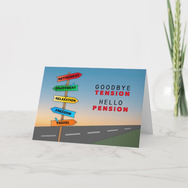 Congratulations Retirement Rd SignsGoodbye Tension Card (Front)