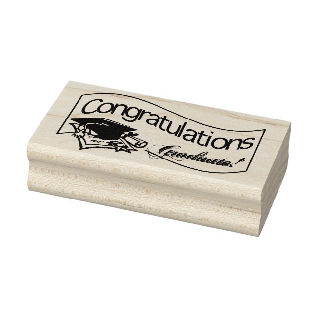 Congratulations Rubber Stamp (Stamp)