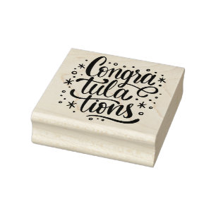 Congratulations  rubber stamp