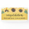 Congratulations Rustic Floral Sunflower Wedding Ba