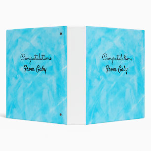 congratulations simple blue hanpainted watercolor binder