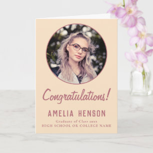 Congratulations Simple Graduate Photo Graduation Card