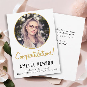 Congratulations Simple Graduate Photo Graduation Card