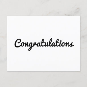 congratulations simple minimal text style card