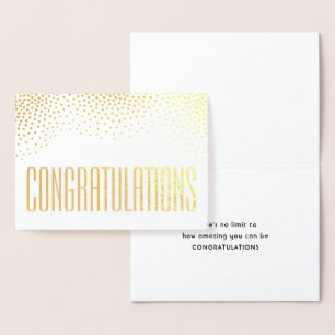 Congratulations Simple Modern Minimalist Folded Foil Card