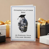 Congratulations Son on Your Degree Funny Gorilla