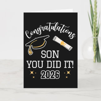 Congratulations Son You Did It, Son Graduation 202 Card