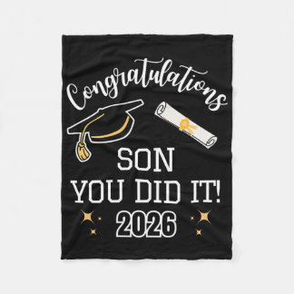 Congratulations Son You Did It, Son Graduation 202 Fleece Blanket