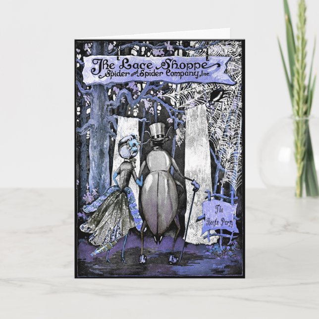 CONGRATULATIONS! SPOOKY BRIDE & GROOM GREETING CARD (Front)