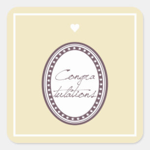 Congratulations Square Sticker