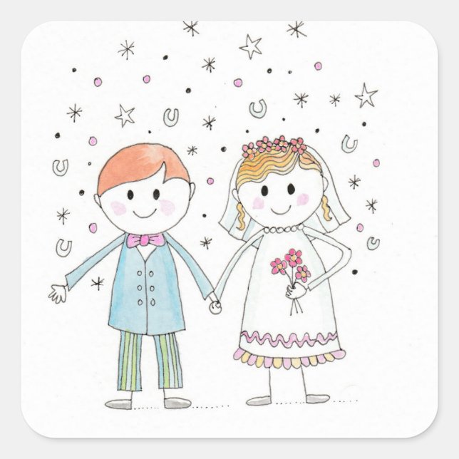 Congratulations Square Sticker (Front)