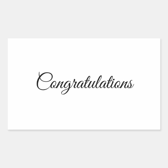 Congratulations  sticker (Front)