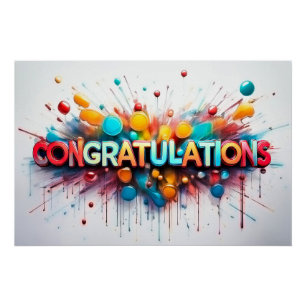 Congratulations! Time to celebrate Poster