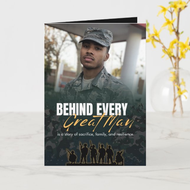 Congratulations to a Great Man - Military Card (Yellow Flower)
