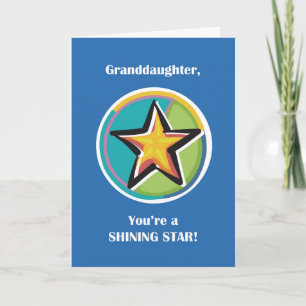Congratulations to Granddaughter with Shining Star Card