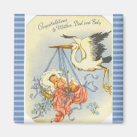 Congratulations to New Mom and Dad Keepsake Magnet