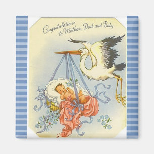 Congratulations to New Mom and Dad Keepsake Magnet