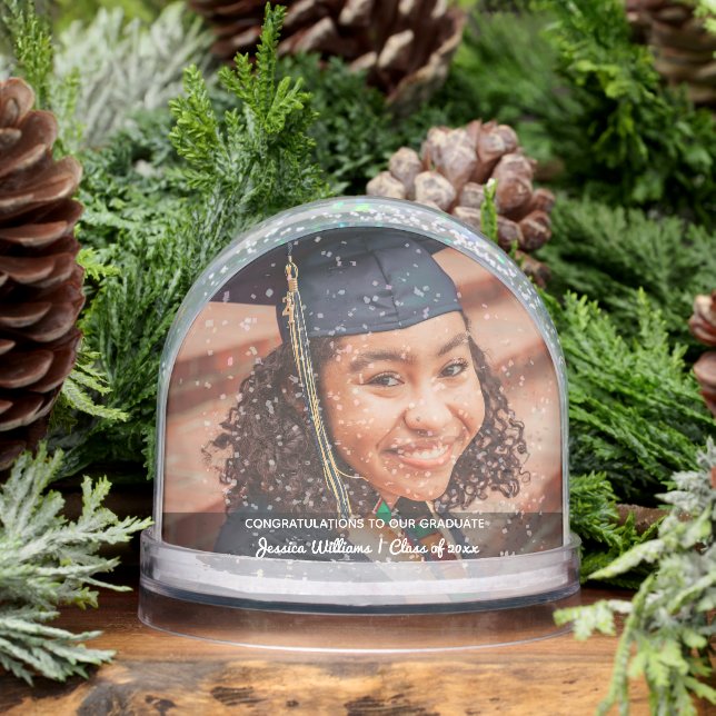 Congratulations To Our Graduate Custom Photo Grad Snowglobe (Winter)