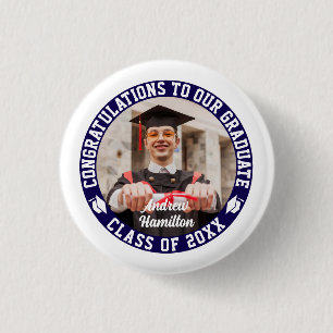 Congratulations To Our Graduate Graduation Photo 1 Inch Round Button