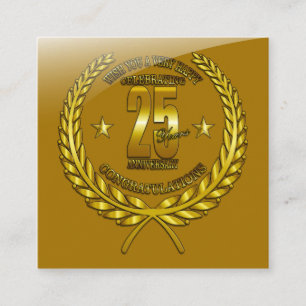 Congratulations to the 25th Anniversary Enclosure Card