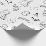 Congratulations to the Bride and Groom Wedding  Wrapping Paper<br><div class="desc">Our Congratulations to the Bride and Groom Wedding wrapping paper features a beautiful pattern that is both stylish and celebratory. The design includes delicate, swirling script that spells out "Congratulations" and "Bride and Groom" in a stunning, calligraphy-inspired font. This premium quality wrapping paper is the perfect way to make your...</div>