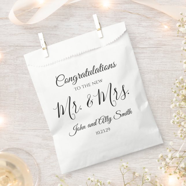 Congratulations to the New Mr. & Mrs. Favour Bags (Clipped)