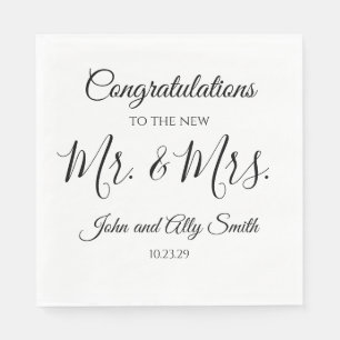 Congratulations to the New Mr. & Mrs. Napkins